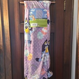 Purple Bluey Easter Silk Touch Throw Blanket
